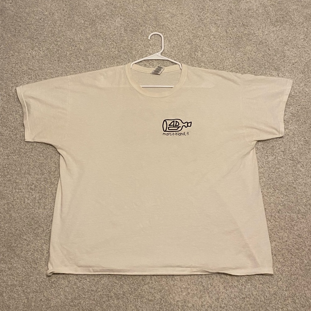 XXL Printed T-Shirt. Decent condition. Minor stains, no tears. Heavy Cotton.